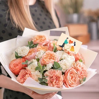 10 ชิ้น อกไม้ที่ใส่การ์ดช่อดอกไม้ ก้านเสียบการ์ดวาเลนไทน์ ไม้เสียบการ์ด/ก้านเสียบนามบัตร/ก้านรูป ปักบนดอก ต้นไม้(ไม่มี)