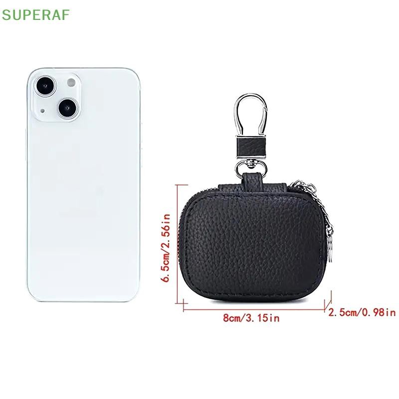 Superaf ตัวอักษรหูฟังกระเป๋าหนังแท้แกะสลักเริ่มต้นกระเป๋าเก็บกุญแจส่วนบุคคลกระเป๋าสตางค์หูฟังกระเป๋า HOT