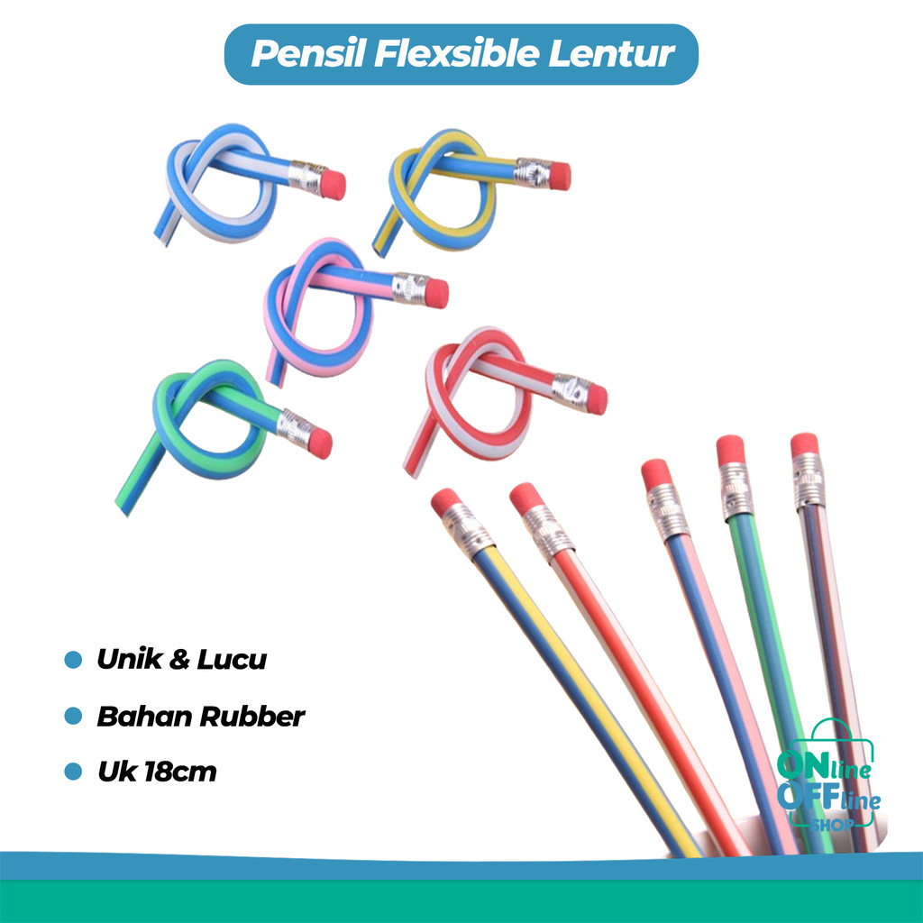 ดินสอยืดหยุ่นดินสอม้วนจํานวนไม่ซ้ําและน่ารัก OOS 638