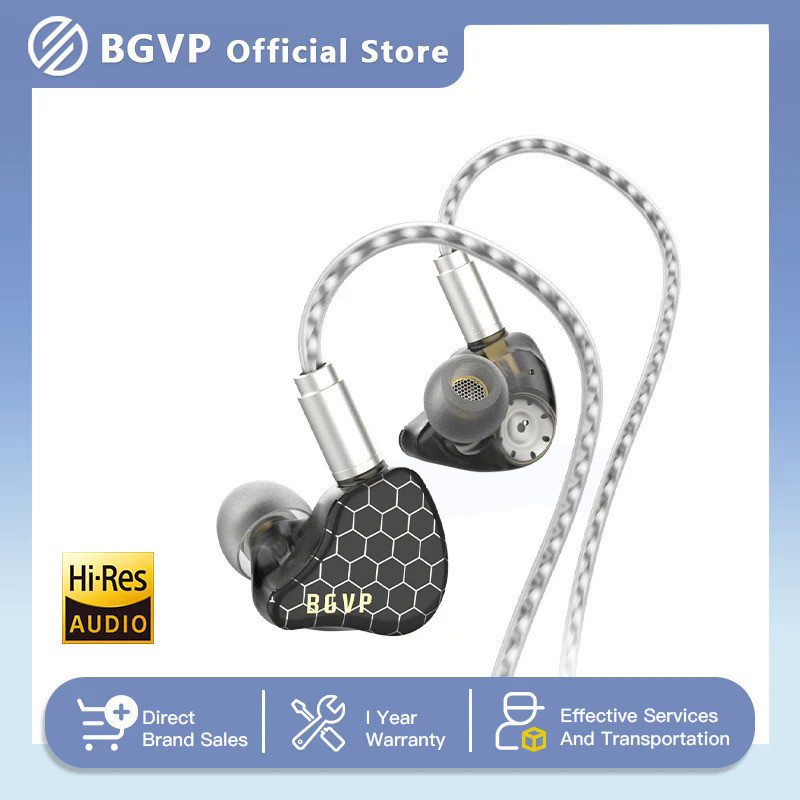BGVP Scale 2DD In Ear Monitor Earphone 6D Sound Effects Gaming Headset HiFi Wired Headphones Bass Stereo Earpiece Music