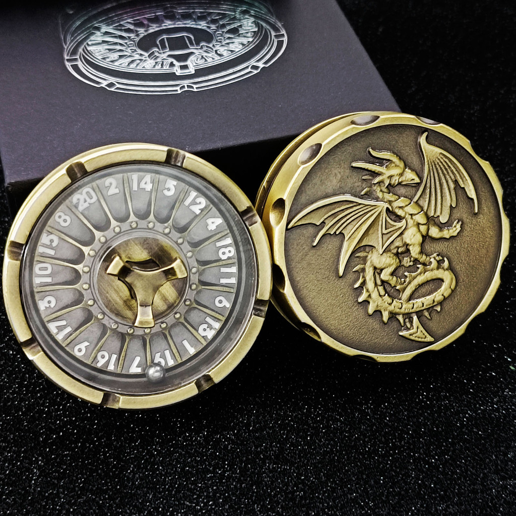 D&D Metal Fingertip Gyro Roulette Dice for Dungeons and Dragons, Spinner Metal Dice, Rotating Roulet