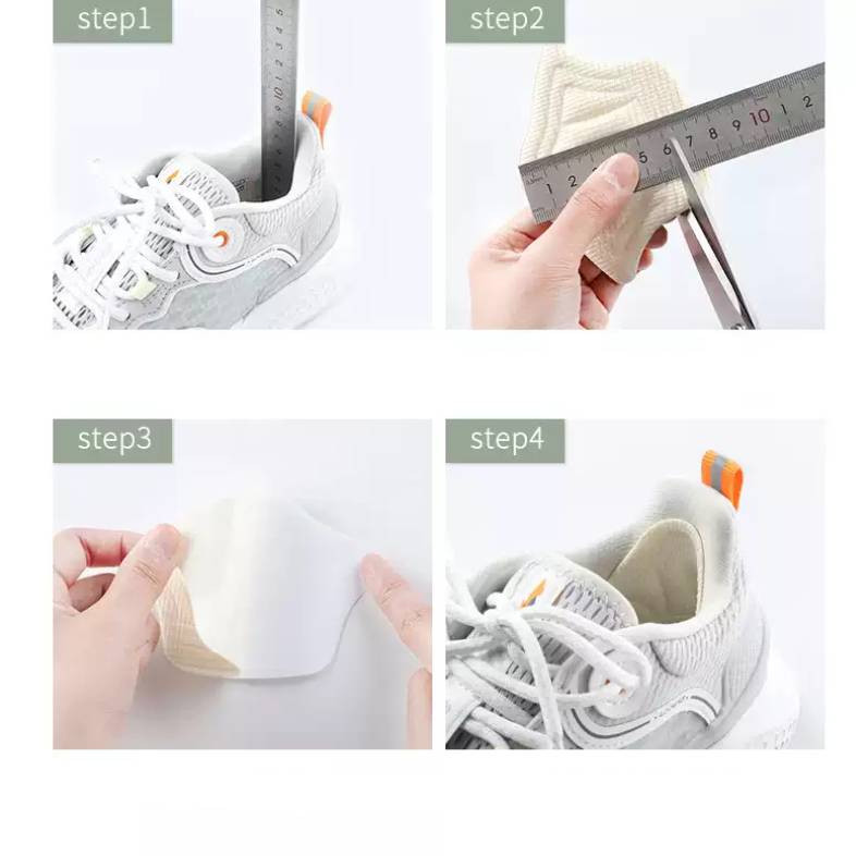 แผ่นรองเท้าปรับขนาด - รองเท้ากีฬาแผ่นรองส้นเท้ารองเท้าผ้าใบสติกเกอร์ส้น - Antiwear Cushion Heel Back Sticker Protector