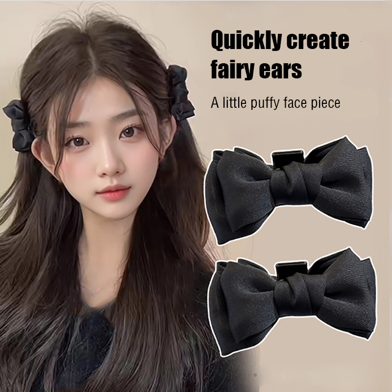 [2025 Elf Ear Butterfly Clip] Princess Head Clip Female Fairy Style Side Clip Side Bangs Hairpin High Skull Top Hair Accessories ins Influencer Same Style