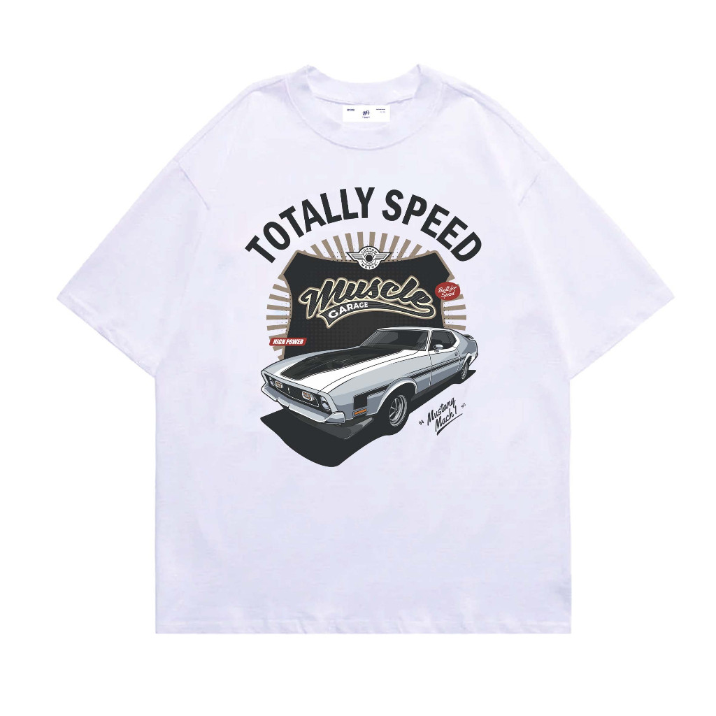 เสื้อยืด Iiih Mustang เสื้อยืดขาวความเร็วรวม