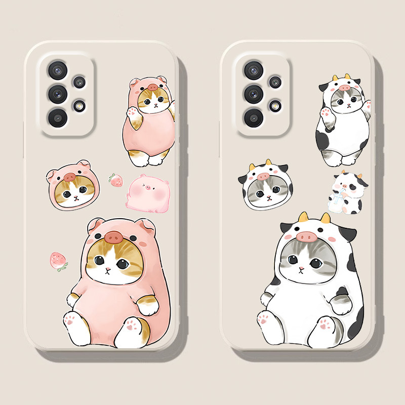 แมวตลก เคสสําหรับ samsung a32,a21/s,a20s,a14,a15,a16,a13,a12,a11,a10/s/e,a9,a8/plus,a7,a06,a02s/s/s/