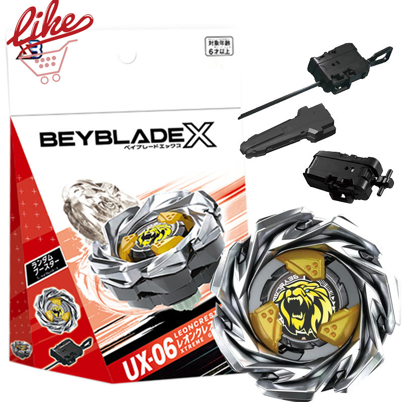 Beyblade X UX-06 Leon Crest พร้อมชุด Launcher Grip สําหรับ Beyblade Burst ของเล่นเด็กสําหรับเด็กเด็ก