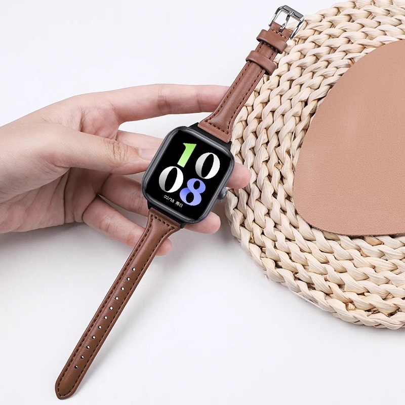 สายหนังสมาร์ทวอทช์แบบบางสําหรับ HONOR Watch 5 4 สายนาฬิกาทดแทน