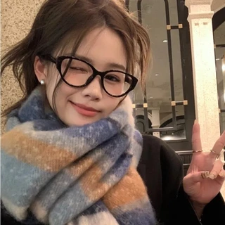 แฟชั่น แว่นสายตาสั้น -50°~-400° แมวตา ป้องกันแสงสีฟ้า แว่นตาผู้หญิง Unisex 541
