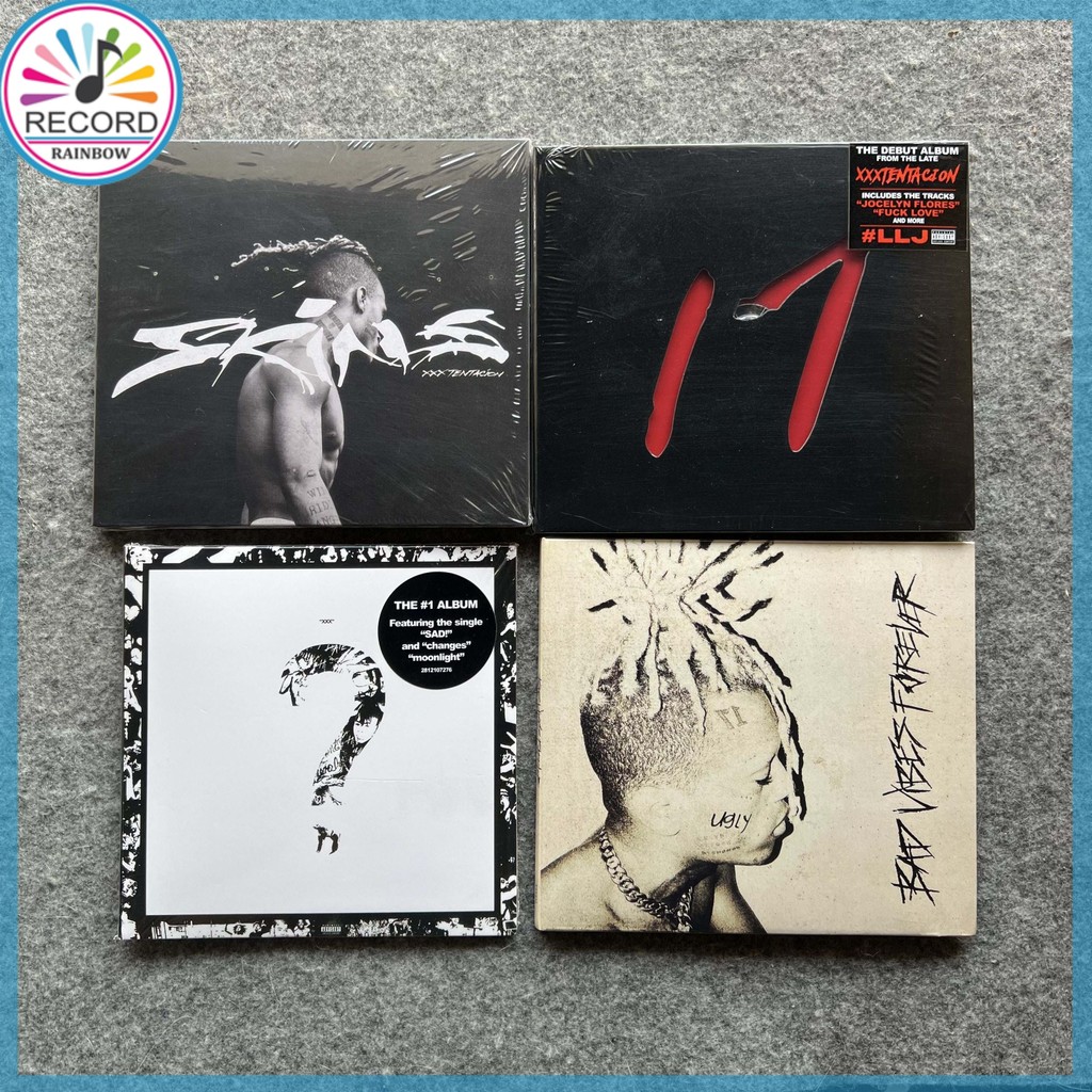 Xxxtentacion 17, Skins, ?, Bad Vibes Forever 4 Albums Set Original CD Album [Sealed] Brand New Fast 