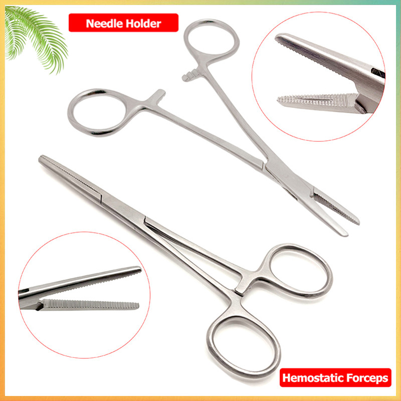 สแตนเลสเข็มผู้ถือ Hemostatic Forceps Fishhook Forceps Arterial ผ่าตัดคลิปผ่าตัด Pean Artery Forceps