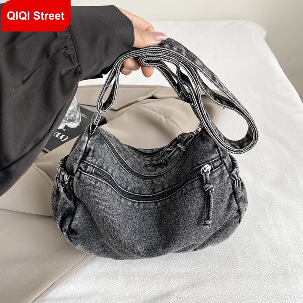 กระเป๋าสะพายข้างผู้หญิง,ผ้ายีนส์กันน้ํา กระเป๋าเดินทางคลาสสิก - รูปที่ 3