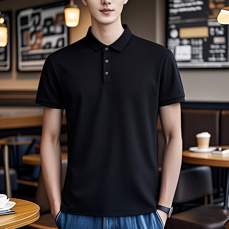 TeeTwoOne เสื้อโปโล POLO เสื้อสีพื้นdaddy shirt คอปกแขนสั้น ทรงเข้ารูป ผ้าไหมนม โคตรนุ่ม เสื้อผู้ชาย【COD】