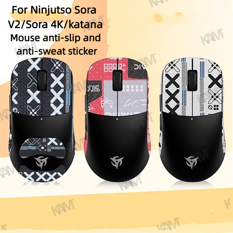 [Kam]สําหรับ Ninjutso Sora V2/Sora 4K/katana Mouse สติกเกอร์ป้องกันเหงื่อสติกเกอร์กันลื่นการ์ตูนด้าน