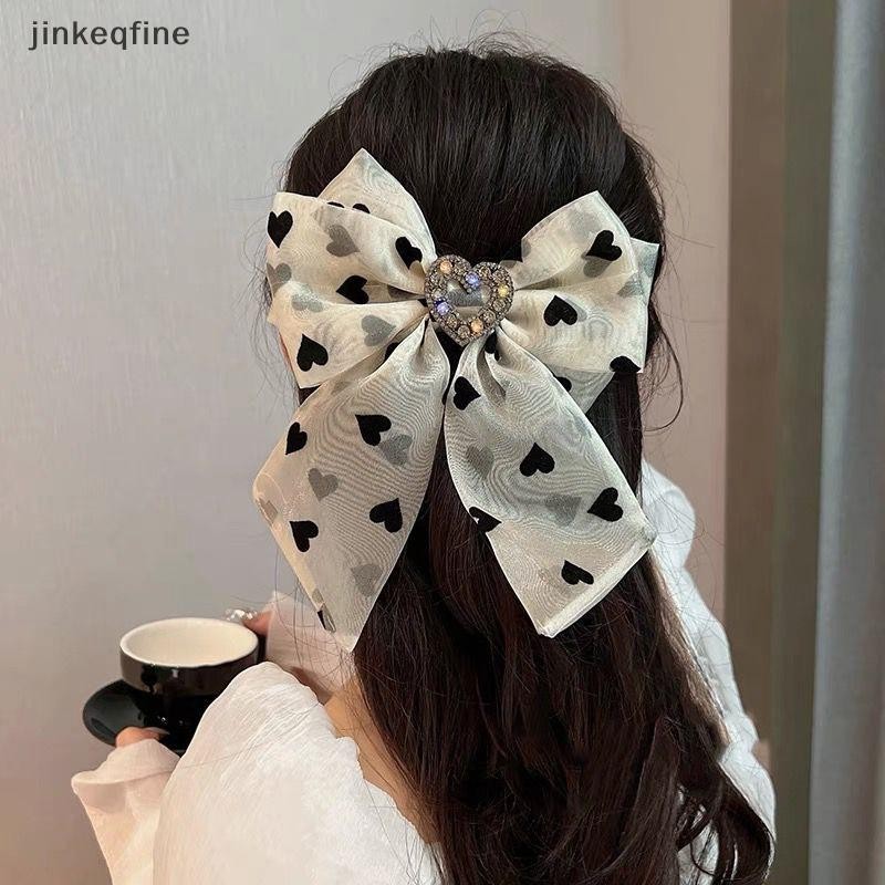 KTH Elegant Love Bow Hairpin ผู้หญิงสาวฤดูใบไม้ผลิคลิปผม Headwear หางม้า Hairclips Barrettes สาวอุปกรณ์เสริมผมร้อน