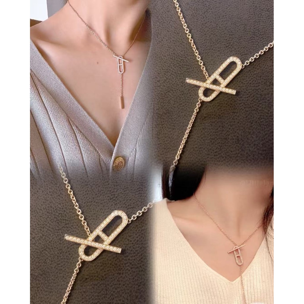 ส่วนลดในเวลาจํากัด高品质量卓V金H Delight子项项项链套装饰品套装 สูงมากเกินไป时尚项饰 dd4