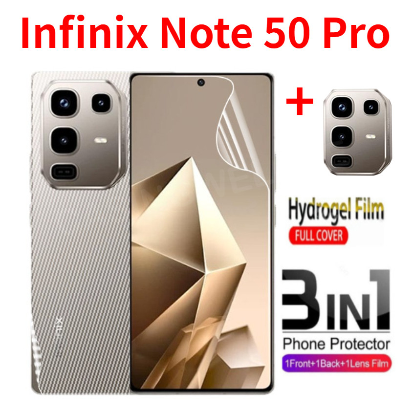 Infinix Note 50 Pro Note50 50Pro Note 50 Pro+ 50X 50S 4G 5G 2025 ด้านหน้าด้านหลังคลุมทั้งหมดกล้องด้านหลังฟิล์มป้องกัน