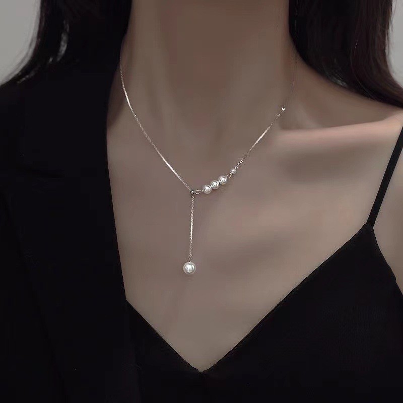 สร้อยคอลูกตุ้มอัญมณี 4 PS 1276 สวยงาม