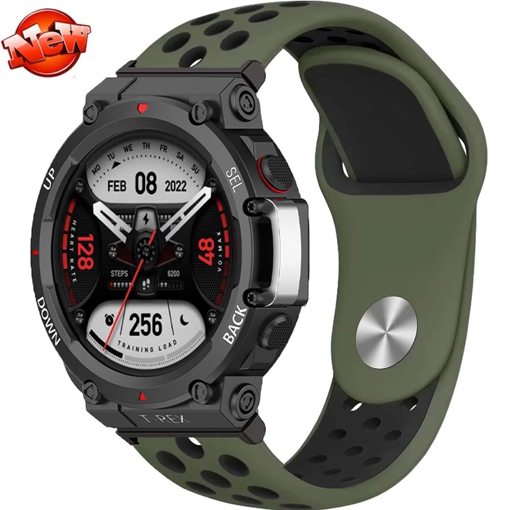 สายรัดซิลิโคนสําหรับ Huami Amazfit T-Rex 2 สมาร์ทวอท์ชกีฬาสร้อยข้อมือเข็มขัดสําหรับ Amazfit T Rex Trex 2/3 Pro Correa