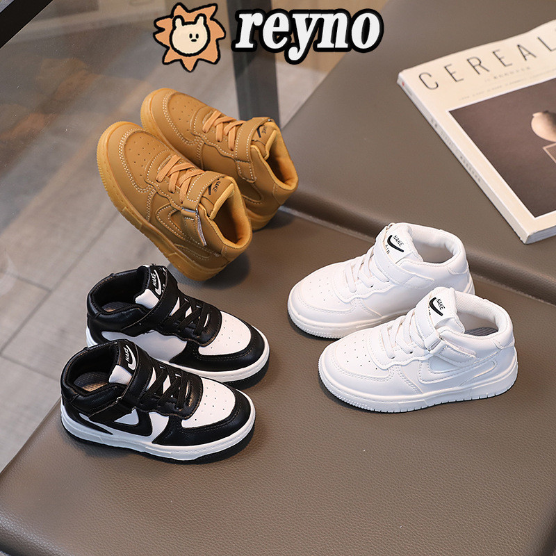 REYNO ใหม่ฤดูใบไม้ผลิและฤดูใบไม้ร่วงสูงรองเท้ากีฬาเด็กรองเท้าวิ่ง