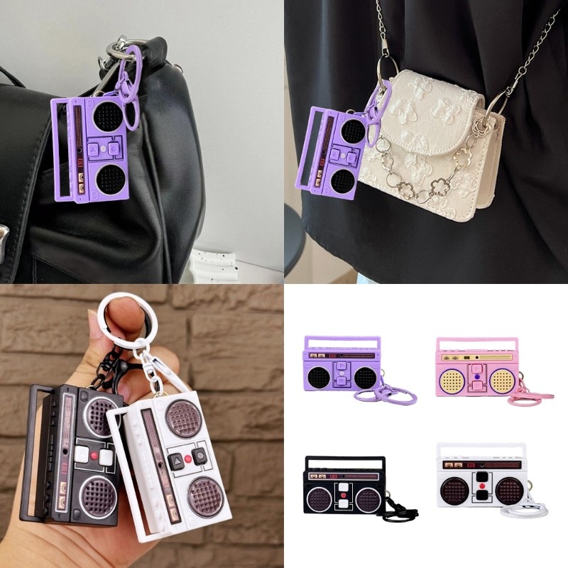 WU Creative Voice Recorder พวงกุญแจเทปบันทึกพวงกุญแจ Mini Recording เครื่องเล่นเพลงตลกจี้ Mini Voice
