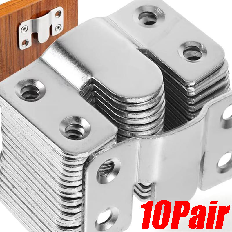 1/5/10 ชิ้น Heavy Duty Flush Mount Bracket พร้อมตะขอประสาน-ตัวเชื่อมต่อเฟอร์นิเจอร์-ภาพแขวนโซฟาแบ่งส่วนและฮาร์ดแวร์หัวเตียง