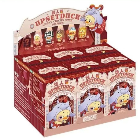 set/6pcs1983 กระเป๋า Upsetduck v4 crazy circus เป็ดตัวเลขของเล่น blindbox Z5PFTXNTGDPO
