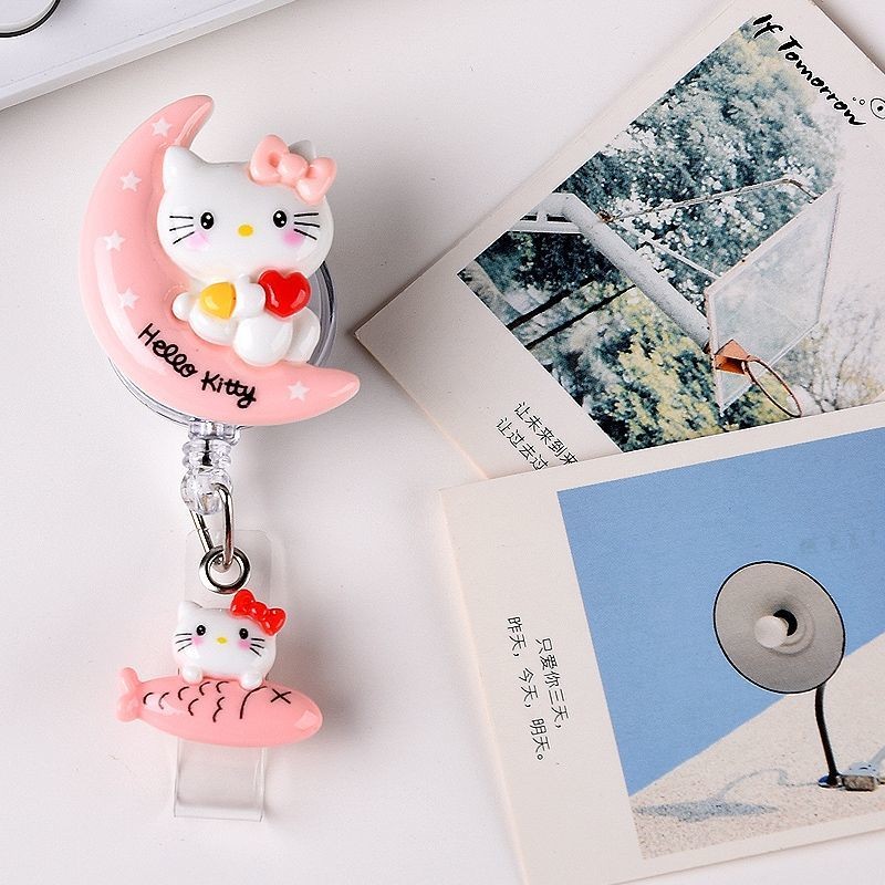 [Gaoyan Luminous] Lingna Belle ins Simple Retractable Easy-Pull Buckle Nurse Doctor Badge Clip Work ID Card Holder ราคา ถูกที่สุด ดีลบีเคเค แกลเลอรีภาพที่ 9