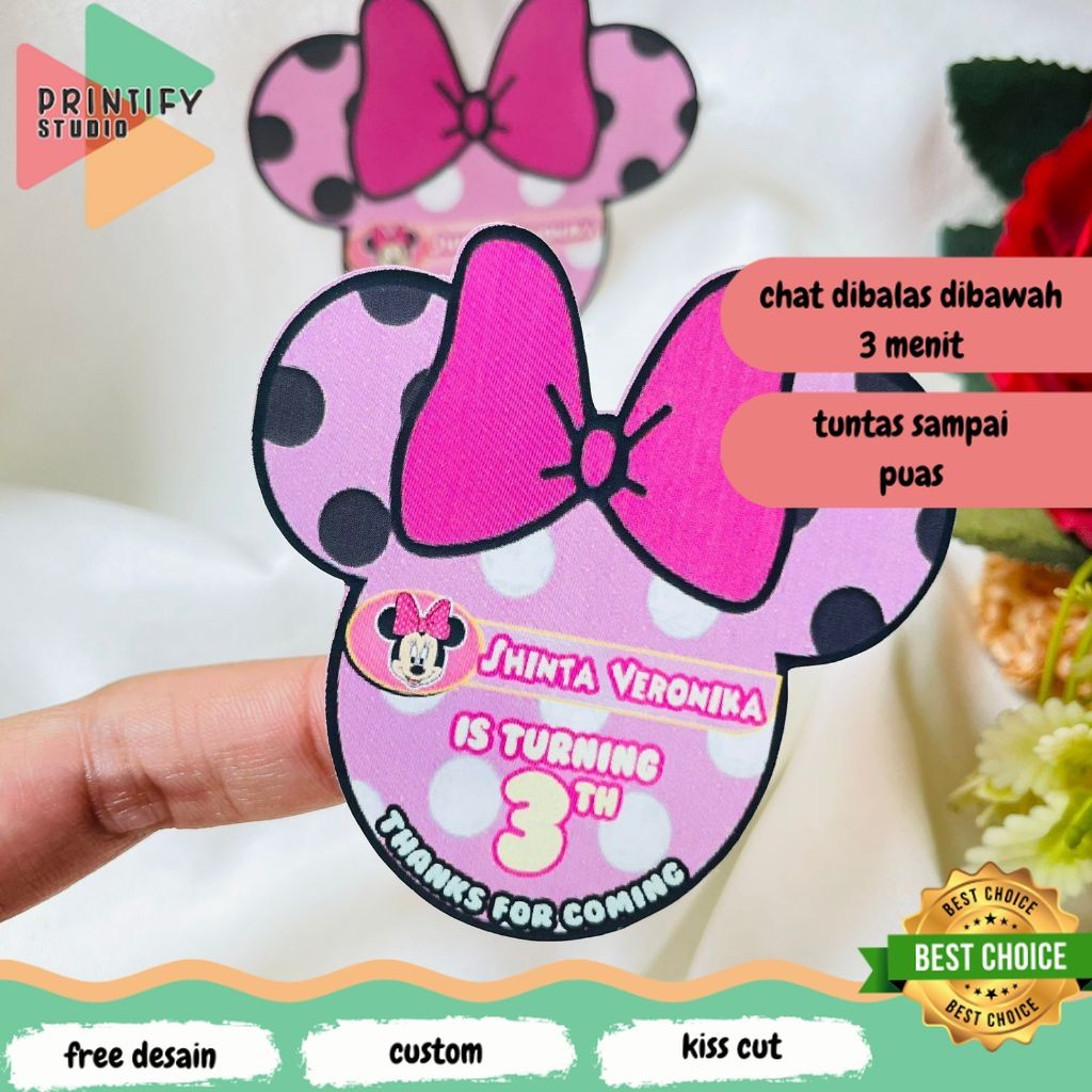 Printify 4-8 สติ๊กเกอร์ตัวละครวันเกิดเด็กสติ๊กเกอร์วันเกิดออกแบบฟรีวันเกิด Custom Chrono