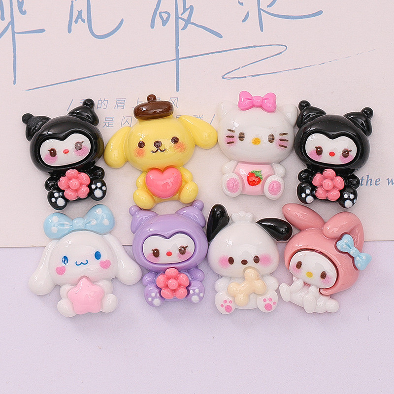 น่ารักการ์ตูนลูกสุนัข กระต่าย DIY กาวเรซิน ทำมือ เคสโทรศัพท์ หัวเข็มขัดรองเท้า คลิปผม อุปกรณ์เรซินขายส่ง