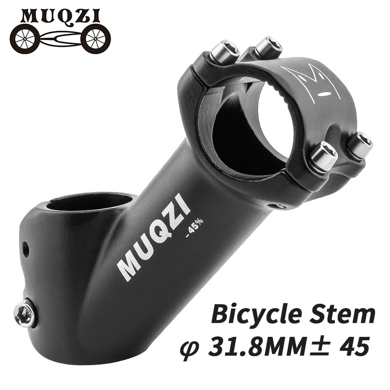 MUQZI MTB Stem 31.8 มม.45 องศาจักรยาน Stem Riser สําหรับ 31.8 มม.แผนที่พับจักรยาน Handlebar