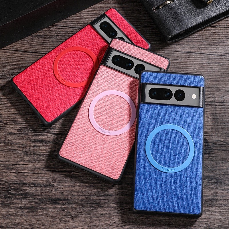 เคสสําหรับ Google Pixel 5 6 7 8 9 Pro XL เคสโทรศัพท์รูปแบบผ้า Ultrathin ฝาหลังพร้อมแม่เหล็ก