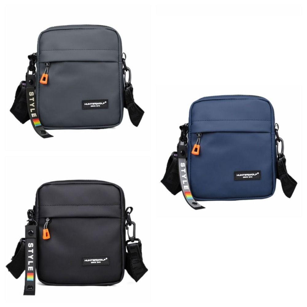 PIXELBYTE กระเป๋าสะพายไหล่,สไตล์ญี่ปุ่น Smooth Mens Crossbody Bag,กระเป๋าMessenger Minimalist PU Leather Multi-Functional Sports Fitness Pouch Outdoor