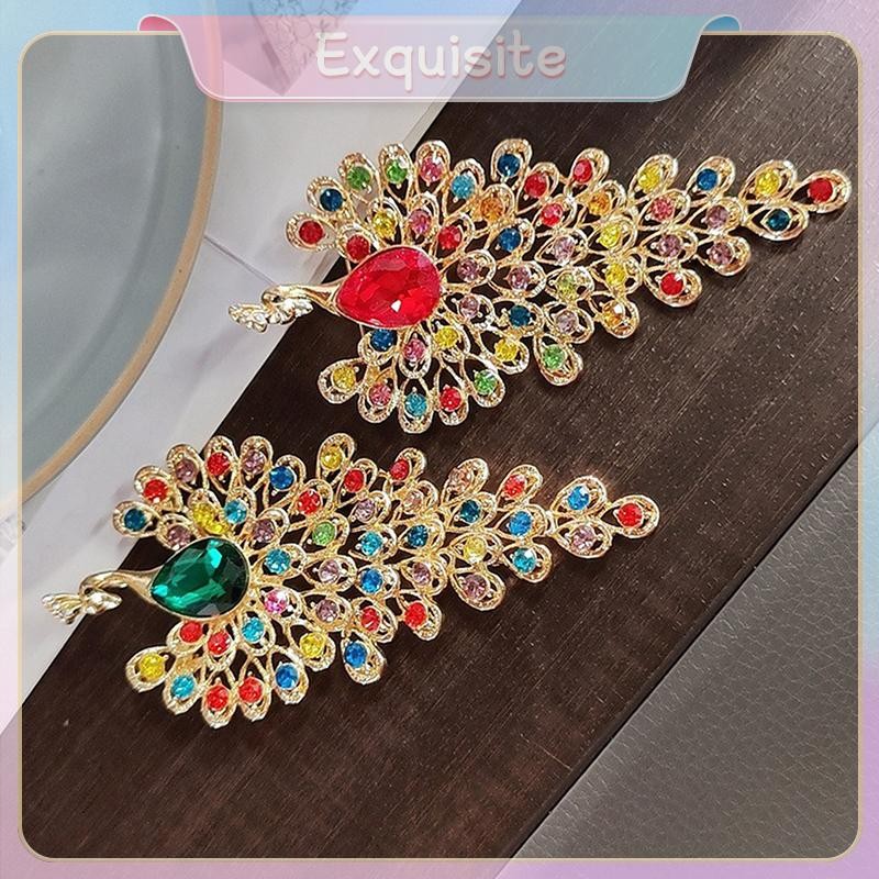 [ประณีต] เข็มกลัดนกยูง Rhinestone แฟชั่นสําหรับผู้หญิง Coat Party เครื่องประดับของขวัญ [th] - รูปที่ 2