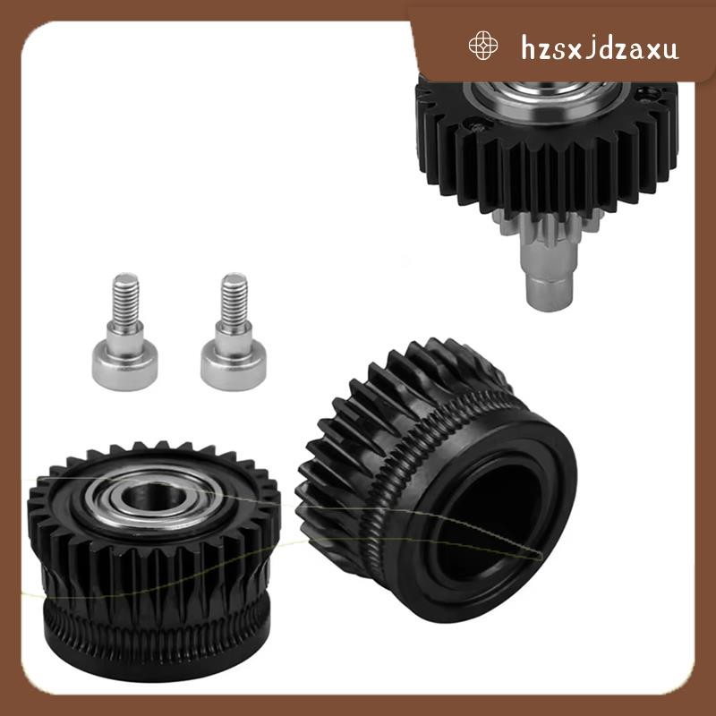 hzsxjdzaxuK1C Extruder Gear โลหะทั้งหมด Filament Drive Gear สําหรับ K1 Max/K1 Extruder Gear สีดํา