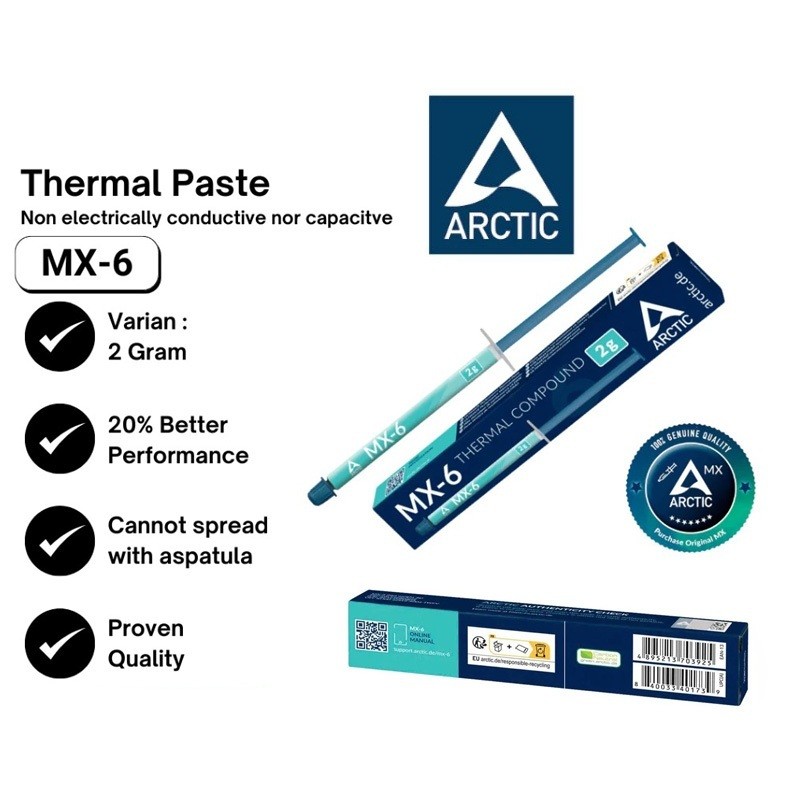 Arctic MX-6 MX-4 Thermal Compound GPU CPU ซิลิโคนนำความร้อน