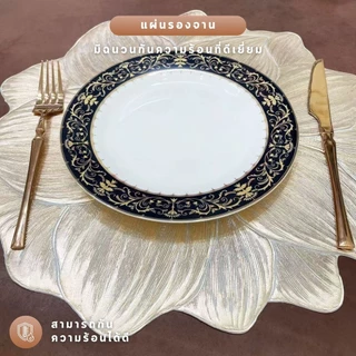 แผ่นรองจานรูปดอกบัว แผ่นรองจาน ตารางเสื่อพีวีซีทนอุณหภูมิสูงลื่นรถไฟเหาะ แผ่นรองจานกันลื่น กันร้อน กันกระเด็นได้ดี