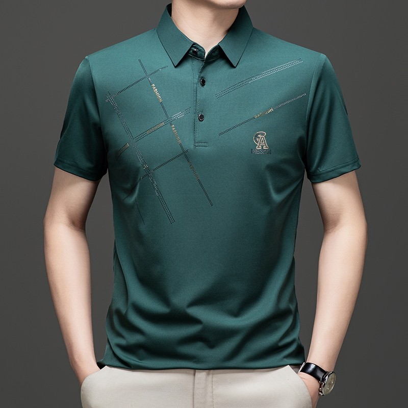 BECoolMan เสื้อโปโลผู้ชาย ระดับ high-end ประณีต รุ่นบาง ระบายอากาศได้ สลิมฟิต ผู้ใหญ่ลม เหมาะสำหรับธุรกิจและการพักผ่อน