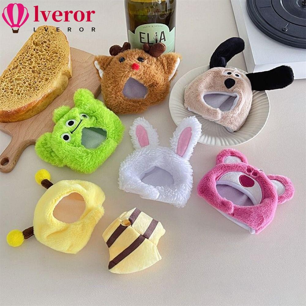 Lveror หมวกตุ๊กตา, อุปกรณ์ตุ๊กตาสัตว์ Loopy Beaver ตุ๊กตาหัว, Kawaii หมวกที่ถอดออกได้การ์ตูนเสื้อผ้าอุปกรณ์เสริมสีชมพู Little Beaver หมวกเด็กชายและเด็กหญิง