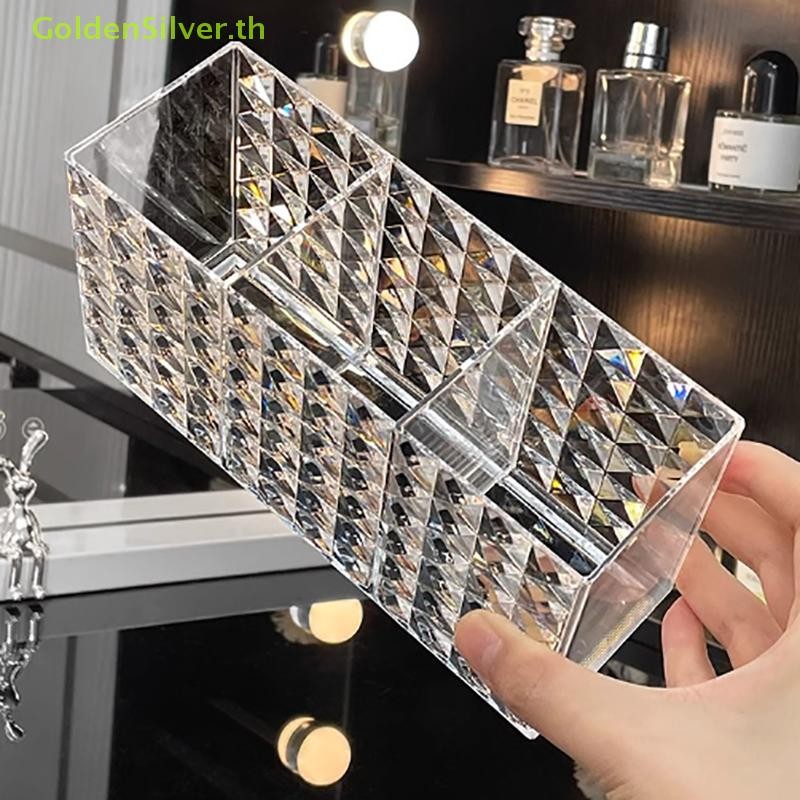 Goldensilver โปร่งใส Lip เครื่องสําอางแต่งหน้าแปรงแต่งหน้าอะคริลิคเครื่องมือกล่องเก็บกรณี Make-up ผู้ถือแปรงตาราง Organizer เครื่องมือแต่งหน้า TH - รูปที่ 7
