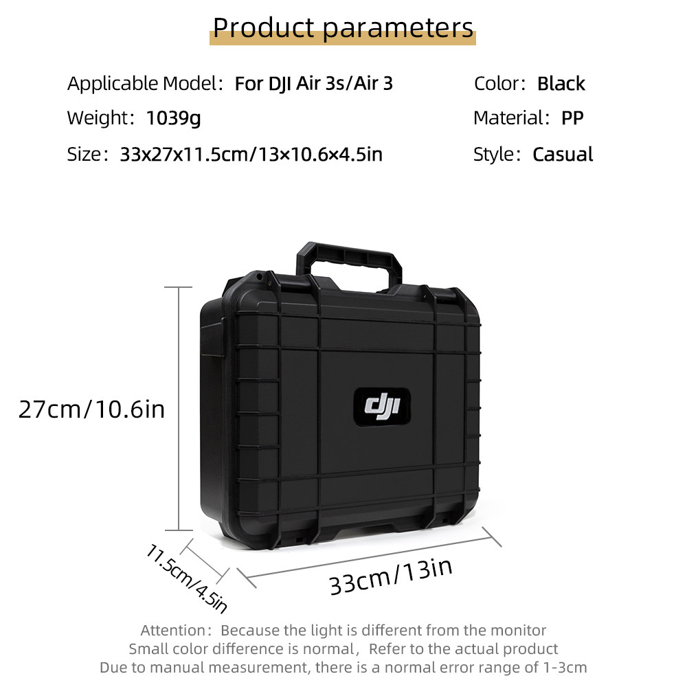 เที่ยวบินกล้องกระเป๋าถือสําหรับ DJI Air 3/3S กล่องป้องกันการระเบิดกระเป๋าเก็บเข้ากันได้กับ RC-N2/RC2 รีโมทคอนโทรล Air 3/3S กล่องเก็บ - รูปที่ 7