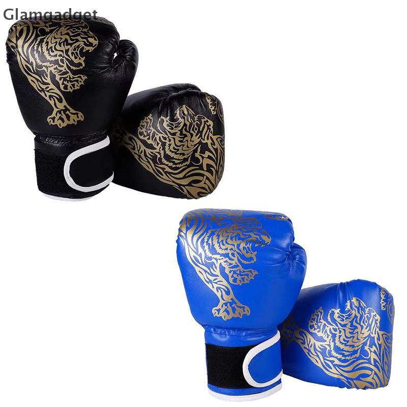 [Glamgadget] นวมชกมวยมืออาชีพสําหรับเด็กหนัง PU ระบายอากาศได้ Fighg ถุงมือชกมวยการฝึกอบรมถุงมือคิกบ็อกซิ่งสําหรับกีฬากระสอบทรายบูติก