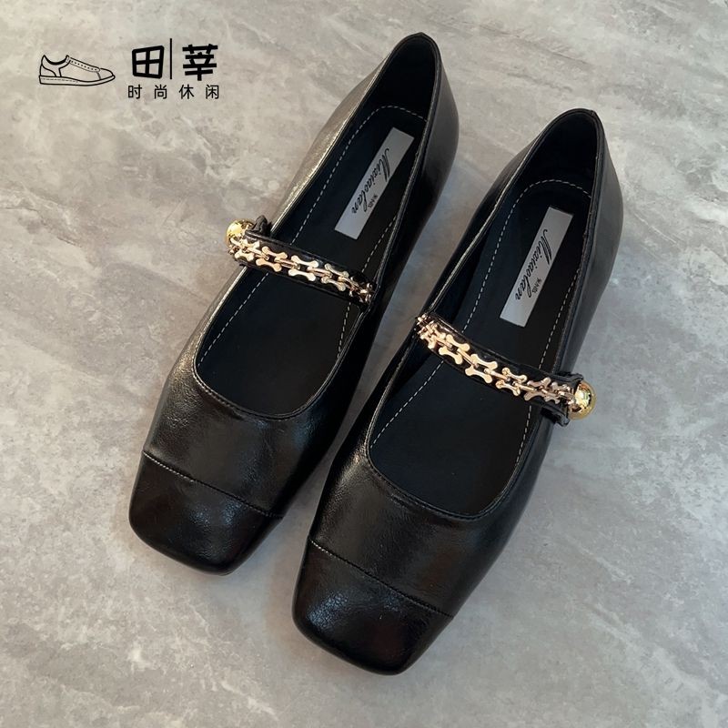 Soft-soled Boat Shoes Soft-Soled Peas Shoes French Toe-Covered Outer Wear High-End