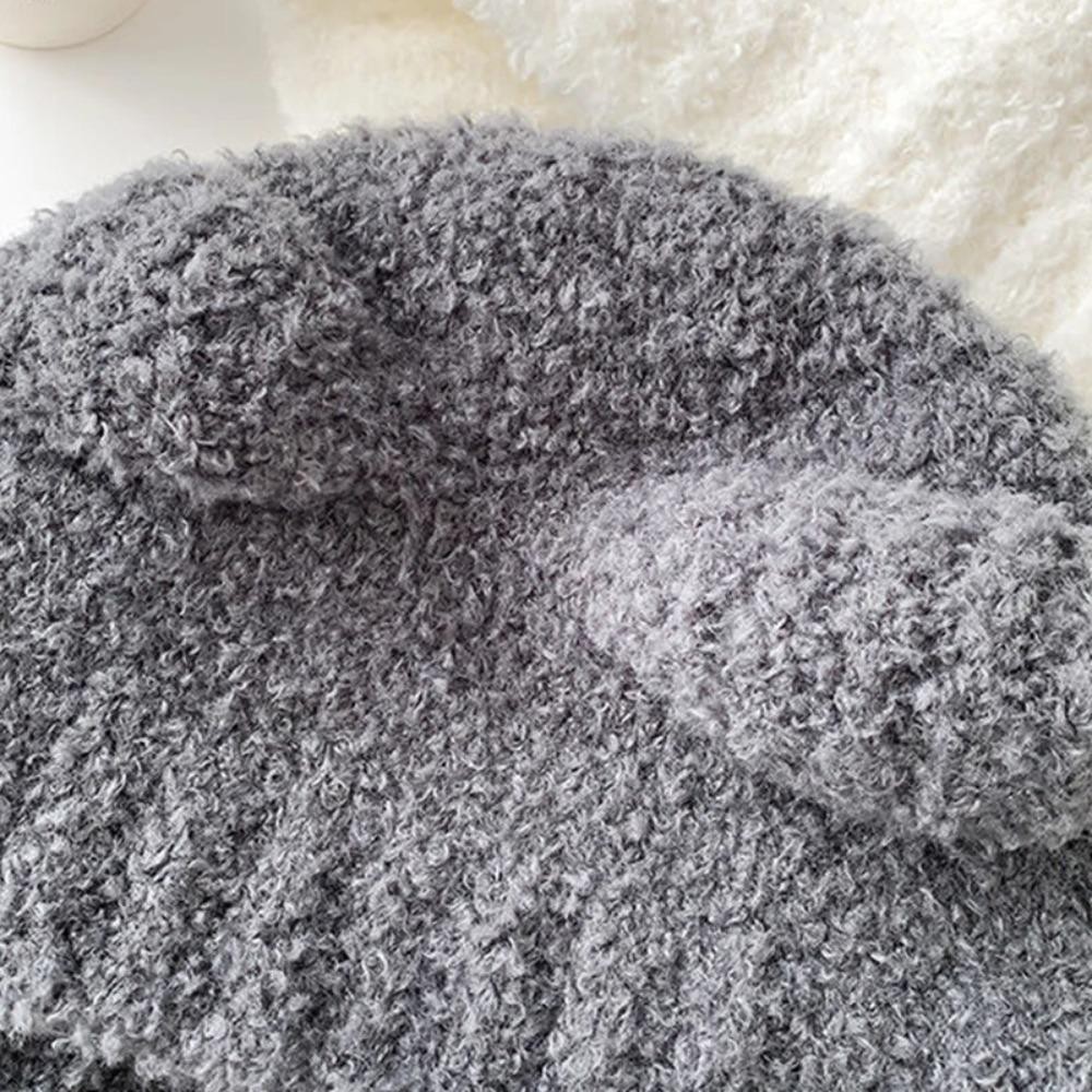 Emilee หมีหูหมวกขนสัตว์,ป้องกันหู Y2k ถักหมวก Bomber, Warm Lace up พร้อมเชือก Beanies หมวก ราคา ถูกที่สุด ดีลบีเคเค แกลเลอรีภาพที่ 5