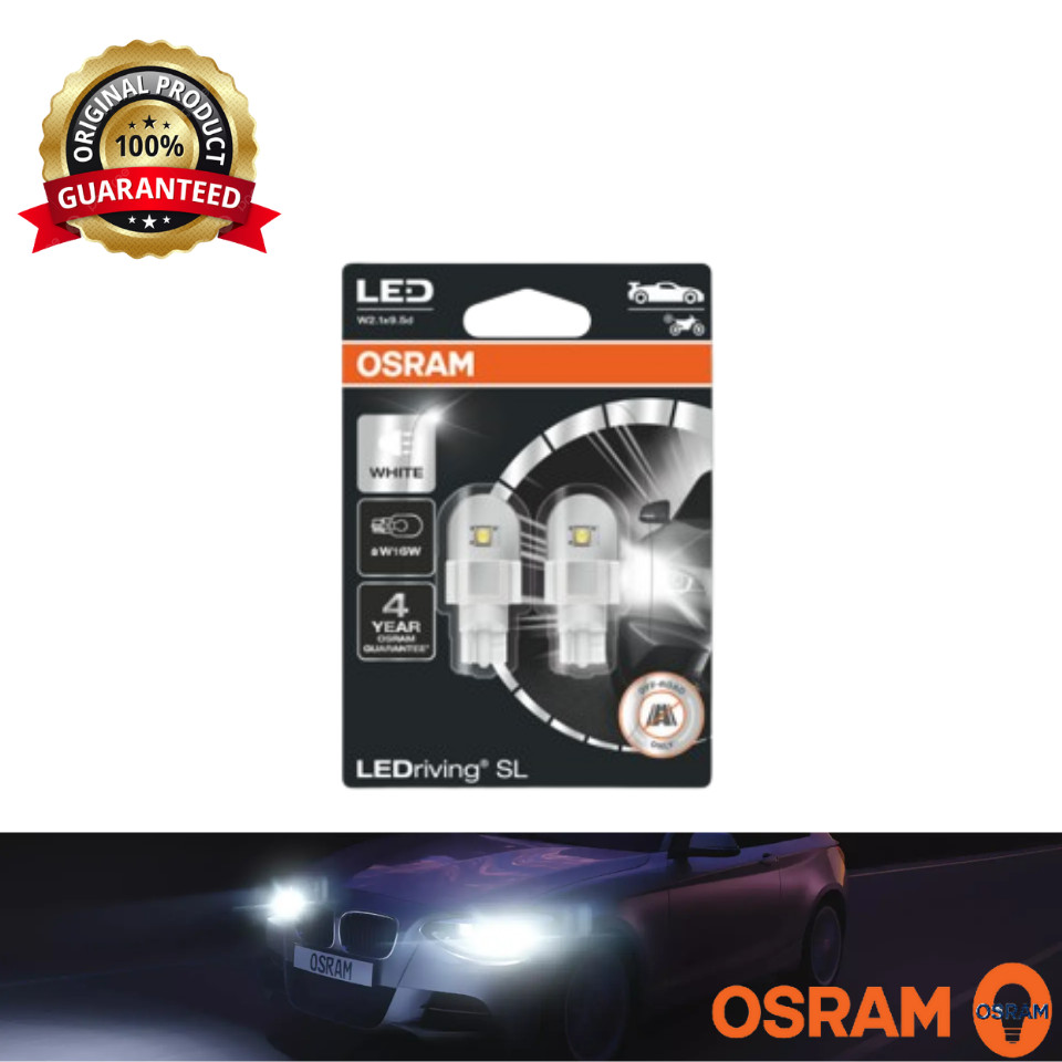 OSRAM AUX LEDriving SL COOL WHITE (T15) 6000K 921DWP W2.1x9.5d W16W 12V 2W 2 PCs