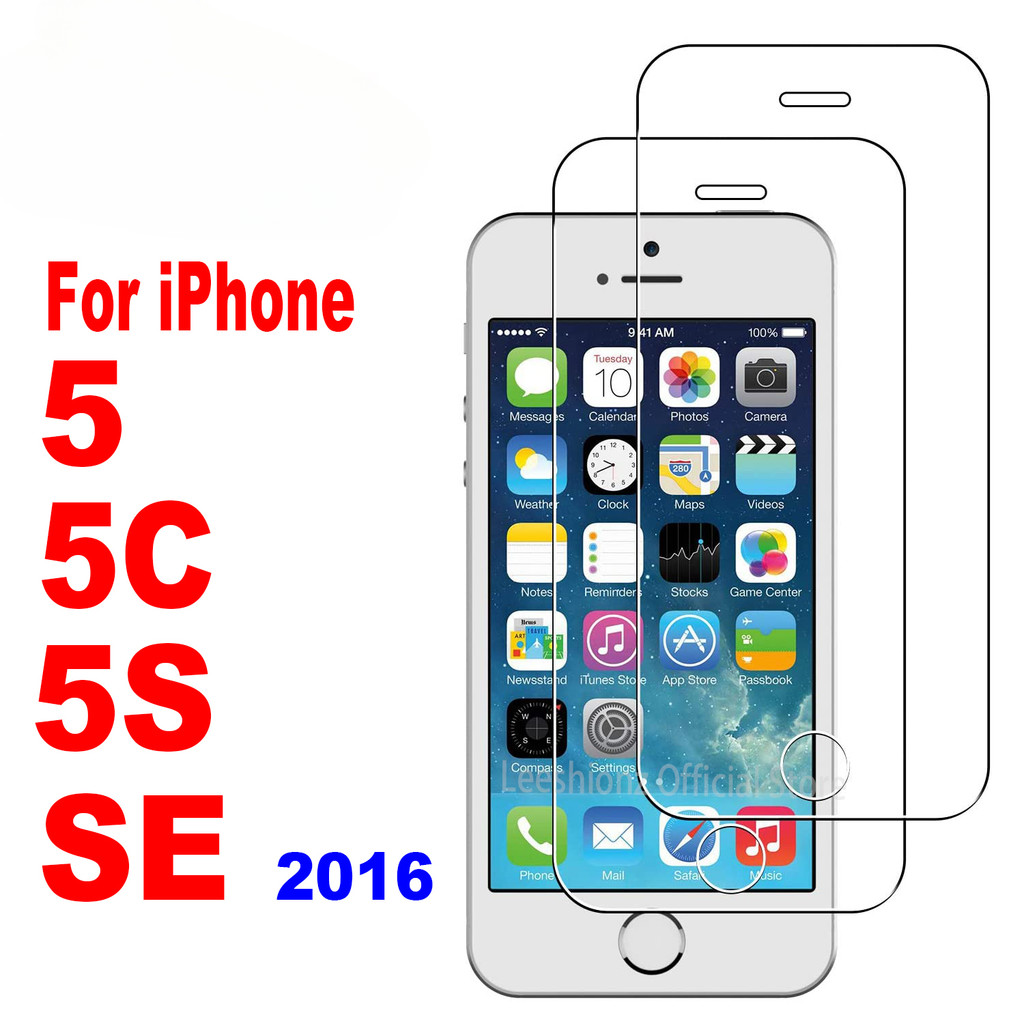 กระจกกันรอยหน้าจอสําหรับ iPhone 5 5S 5C SE 2016 ฟิล์มกระจกนิรภัย