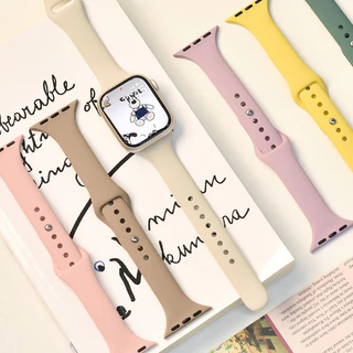 สายนาฬิกาซิลิโคนบางเฉียบ for Apple Watch Series 11 10 46 มม. 9 8 7 45 41 6 for IWatch Ultra/SE 3 2 49 มม. 40 มม. 42 มม.