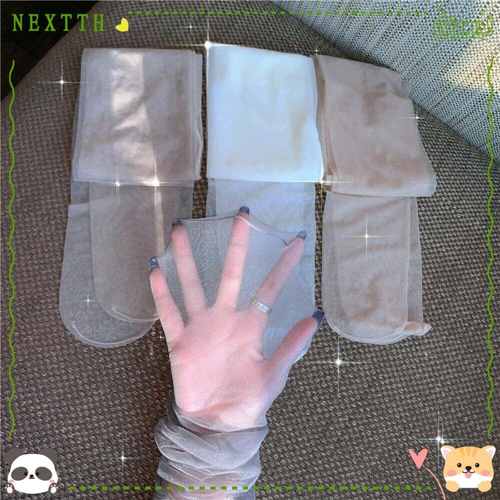 Nextth ถุงน่องเคลือบเงาผ้าไหมสีเงิน, น้ําหนักเบา Cored Wire Pearlescent Non-marking ถุงน่อง, ถุงน่อง Pearlescent ยืดหยุ่นสาว