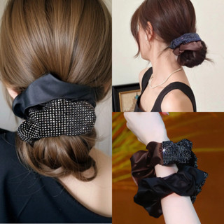 พลอยเทียม ขนาดใหญ่ลําไส้ผมแหวนแฟชั่นเกาหลีที่สง่างามผมเชือกอ…