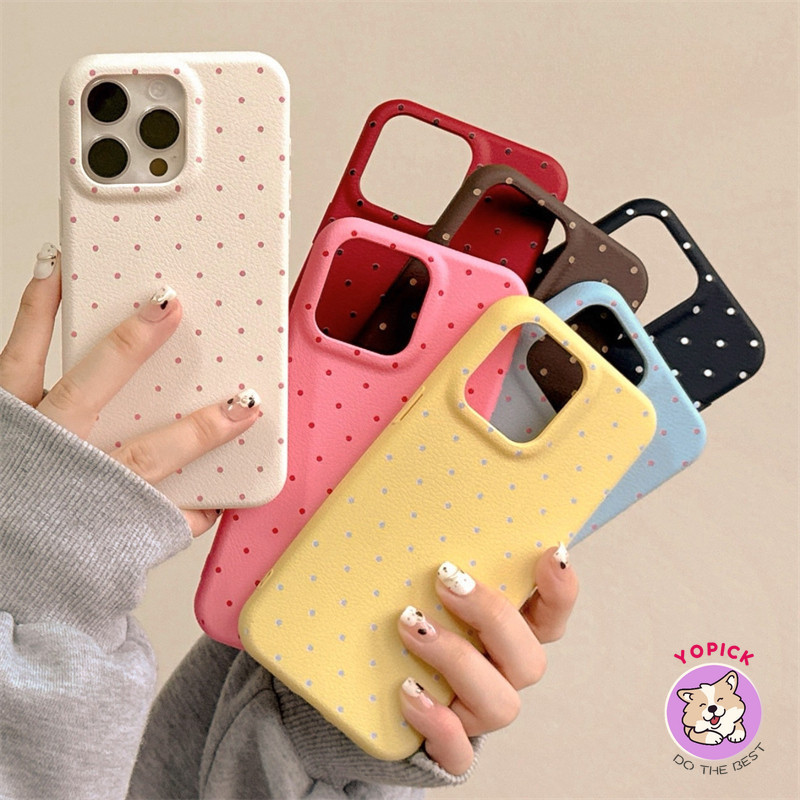 สีทึบลายจุดเคสโทรศัพท์สําหรับiphone 16 16Pro 16Plus 11 12mini 13Pro Max 14Plus 15Pro XR XS Max 7 8 Plus SE2020 การ์ตูนฝาครอบโทรศัพท์สําหรับIPhone 16Pro MaxสาวLZW