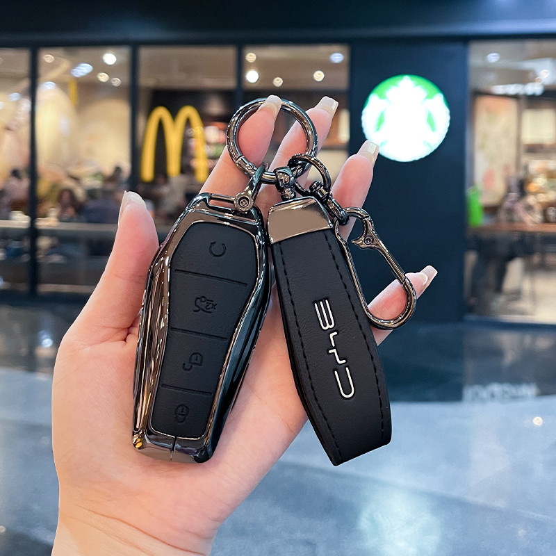 (ใหม่) Byd Atto 3 SEAL/BYD DOLPHIN Sealion 6 Remote Alloy Key Cover Car Key Case Key Accessories